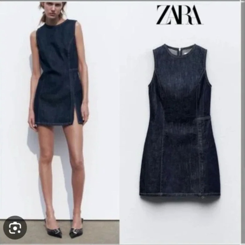 Zara Dark Denim Mini Dress